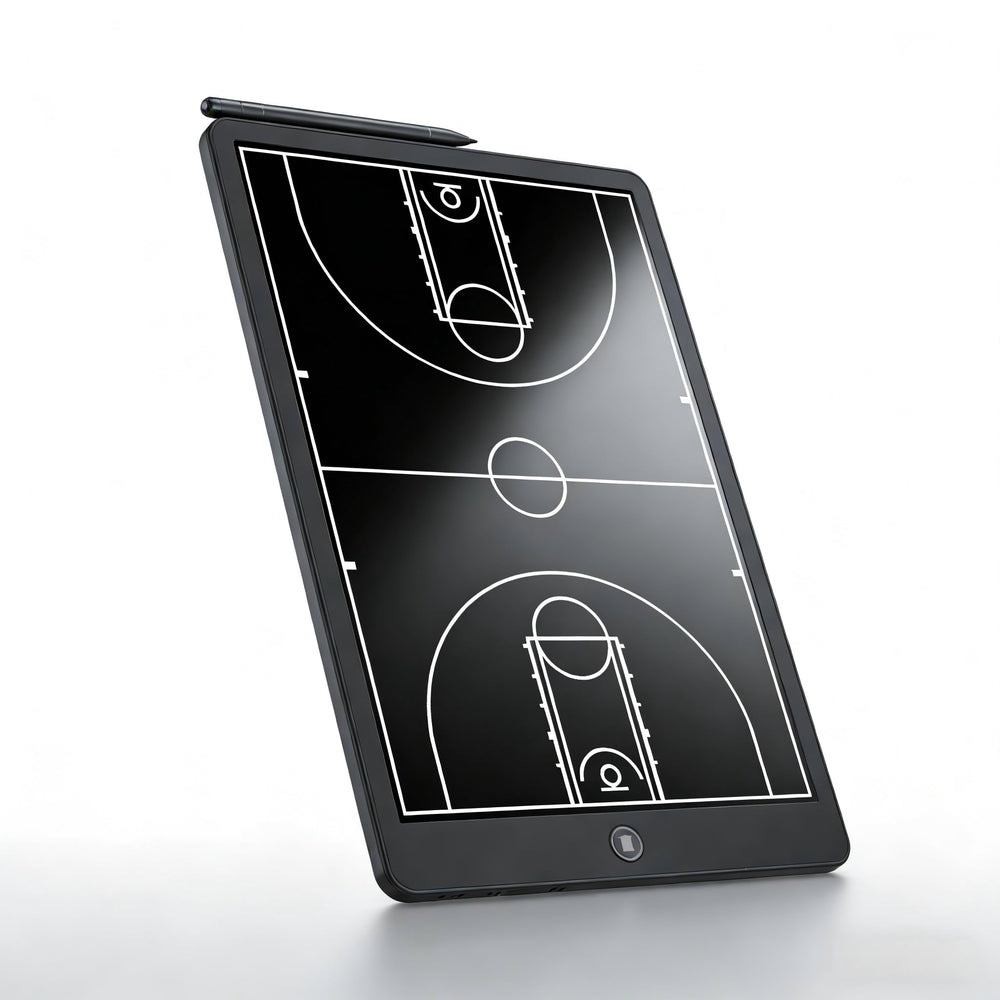 GORSP front view of coach clipboard showing full 16-inch screen and clear play area