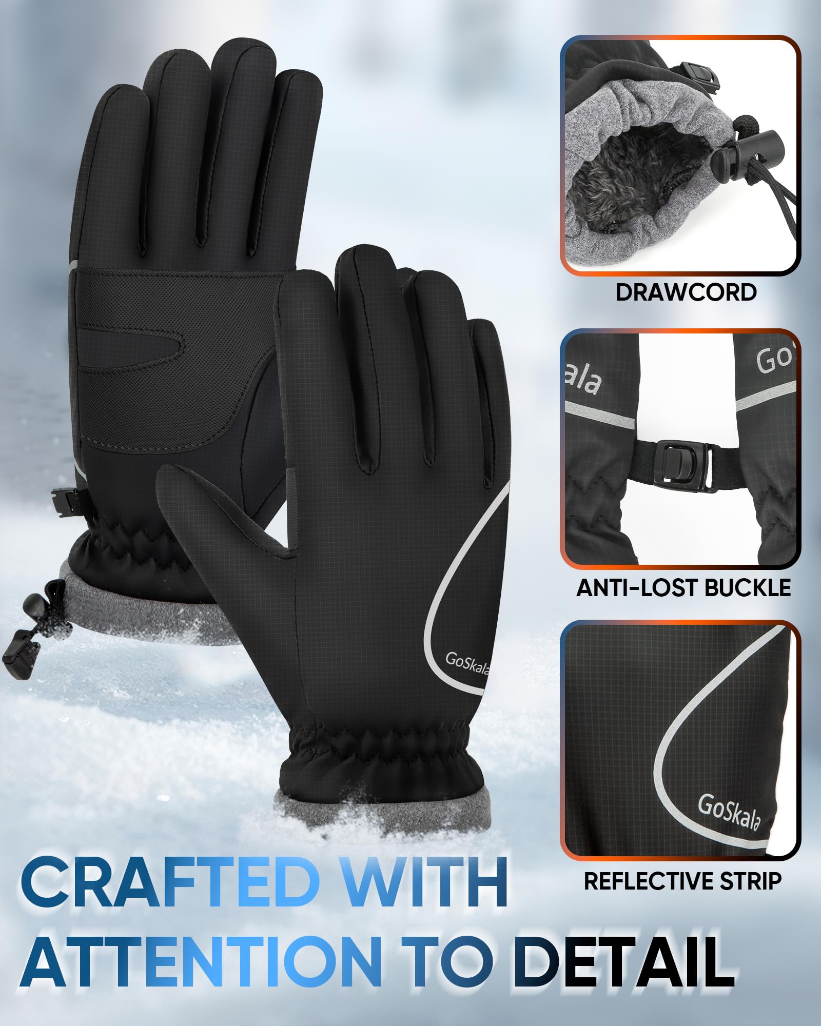 GoSkala palm PU leather detail offering grip and abrasion resistance
