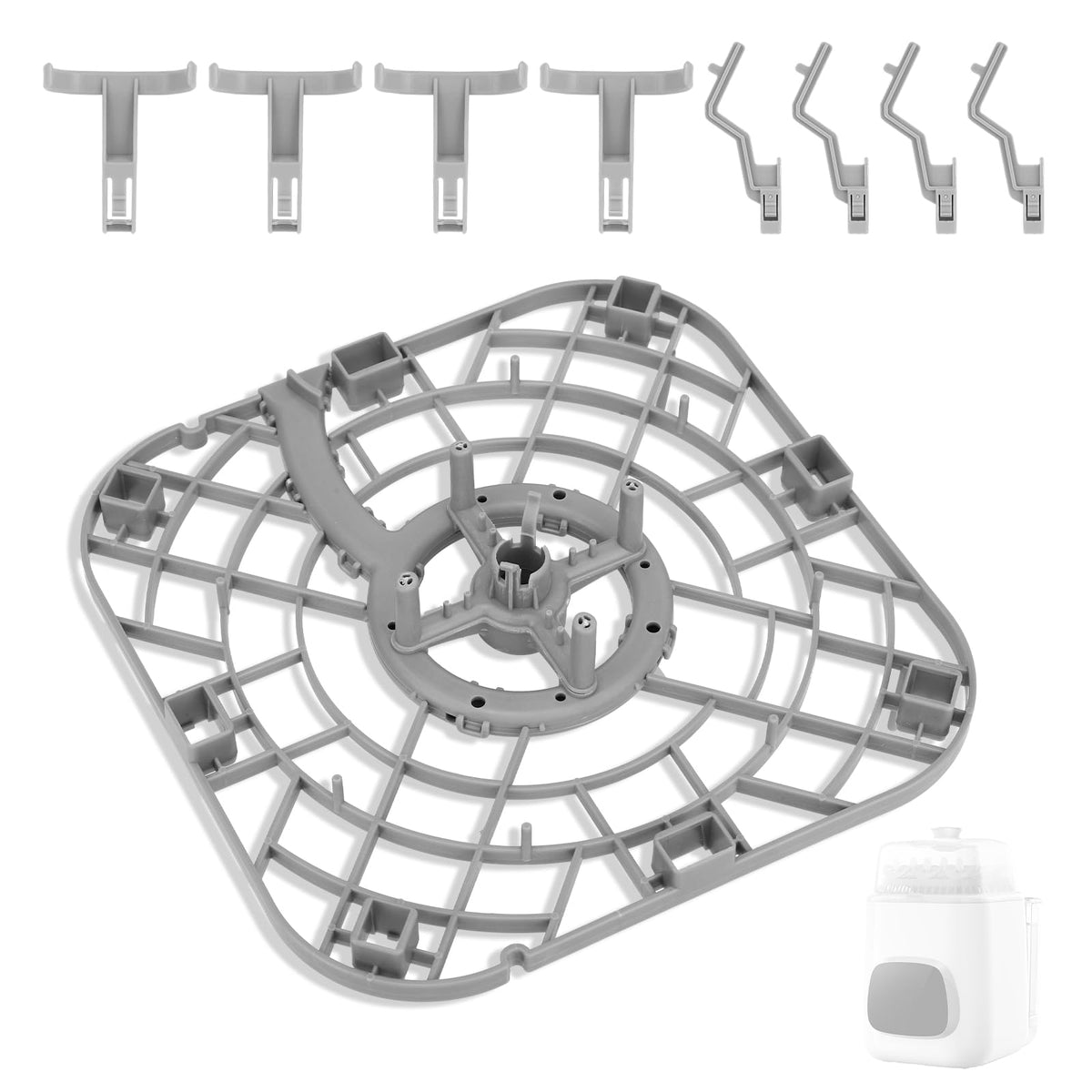 Gosknor bottom tray front view showing stable support and improved flow