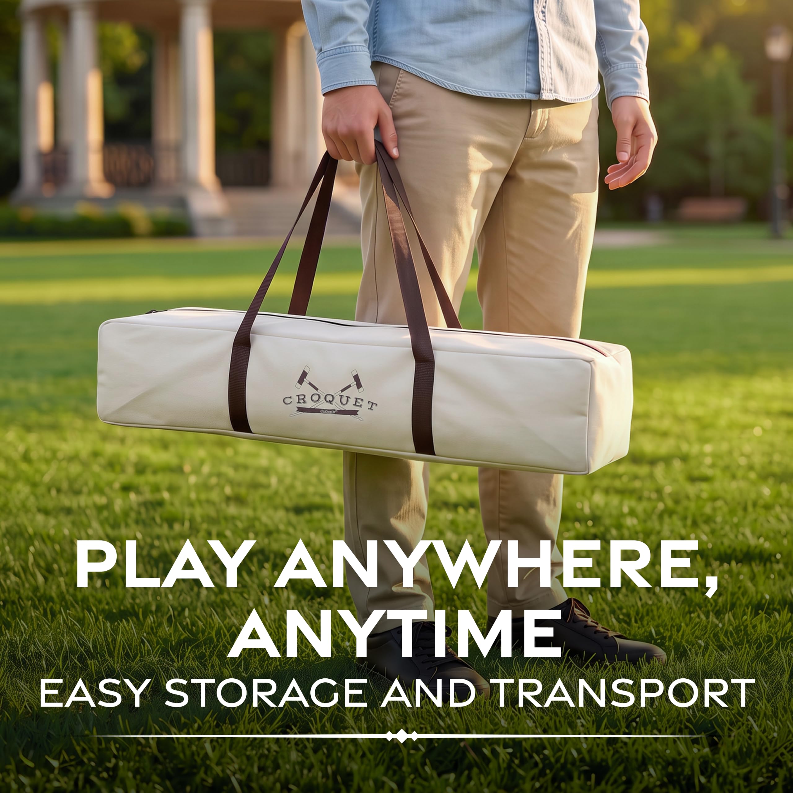 GoSports carrying case packed showing portable storage and transport benefit