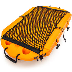GoSports Cargo Net front-mounted on CUDDY cooler showing added storage benefit