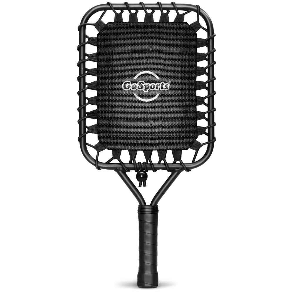 GoSports fungo racket front view showing full hitting surface and frame, improves placement