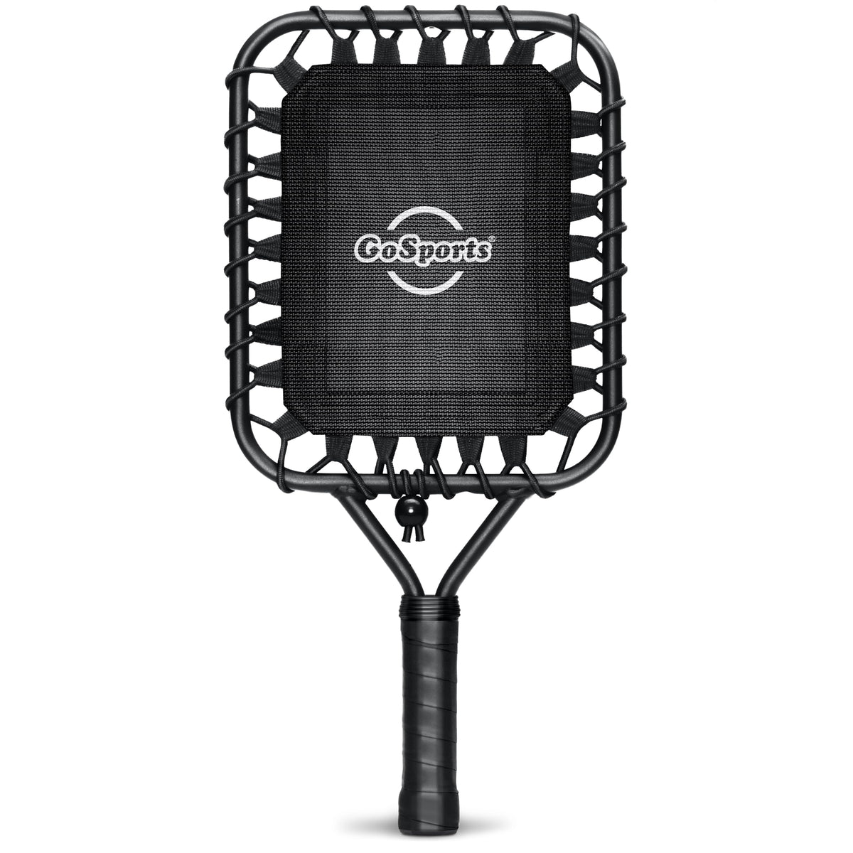GoSports fungo racket front view showing full hitting surface and frame, improves placement