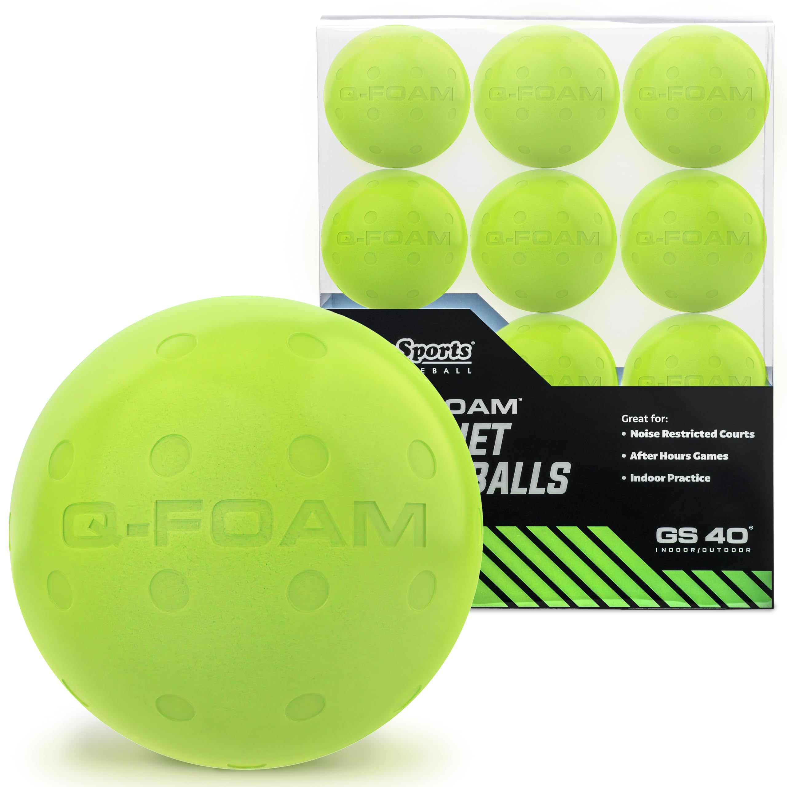 GoSports GS 40 front pack view showing 12-pack and branding, great for quiet practice