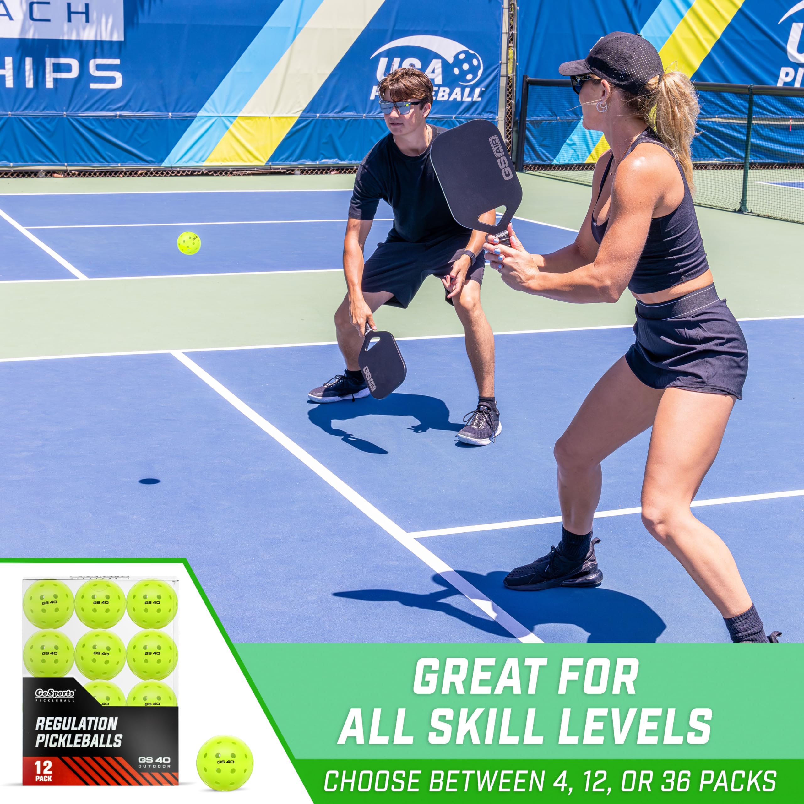 GoSports GS 40 on a court with players showing great visibility and performance