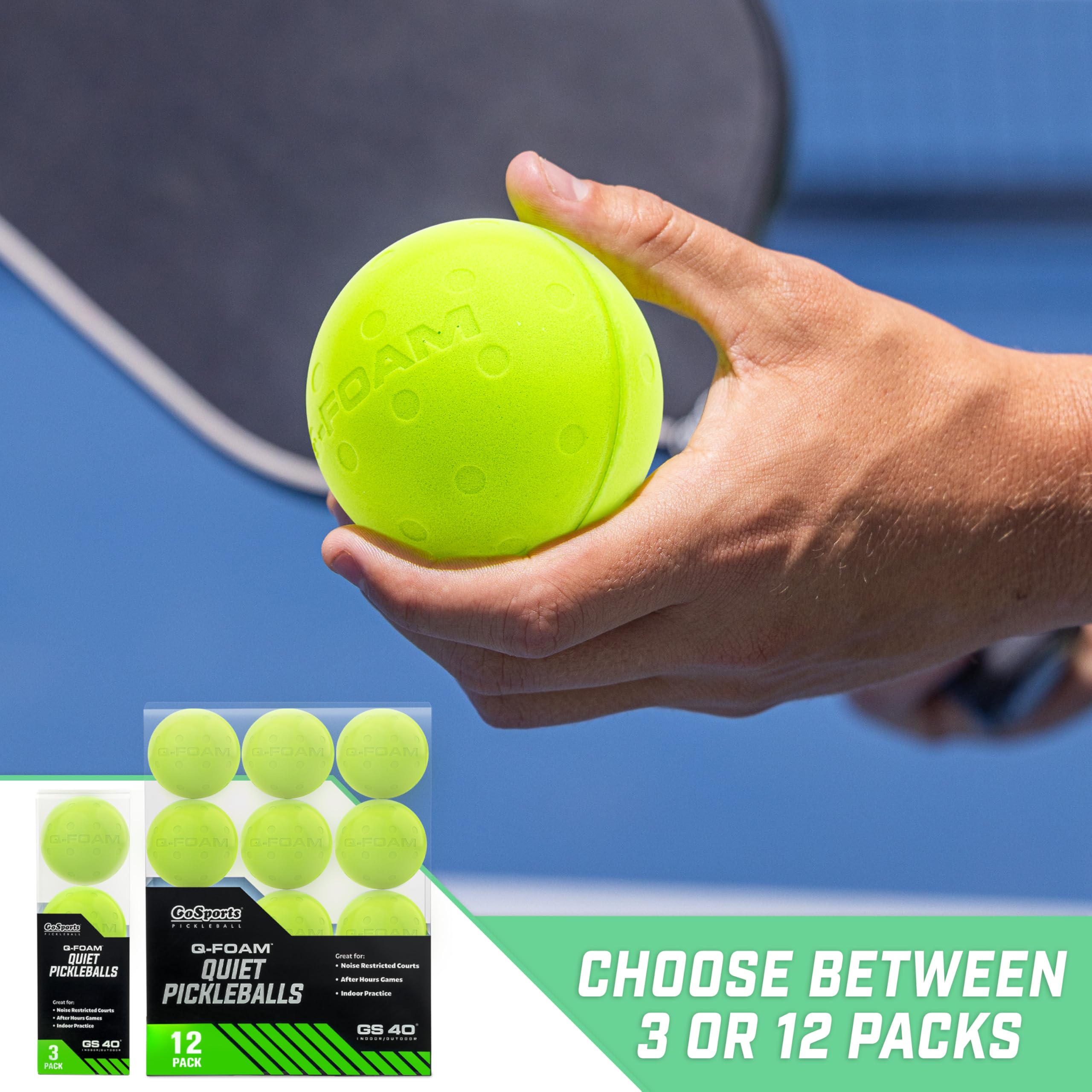 GoSports GS 40 laid out to show all 12 balls, convenient supply for group drills