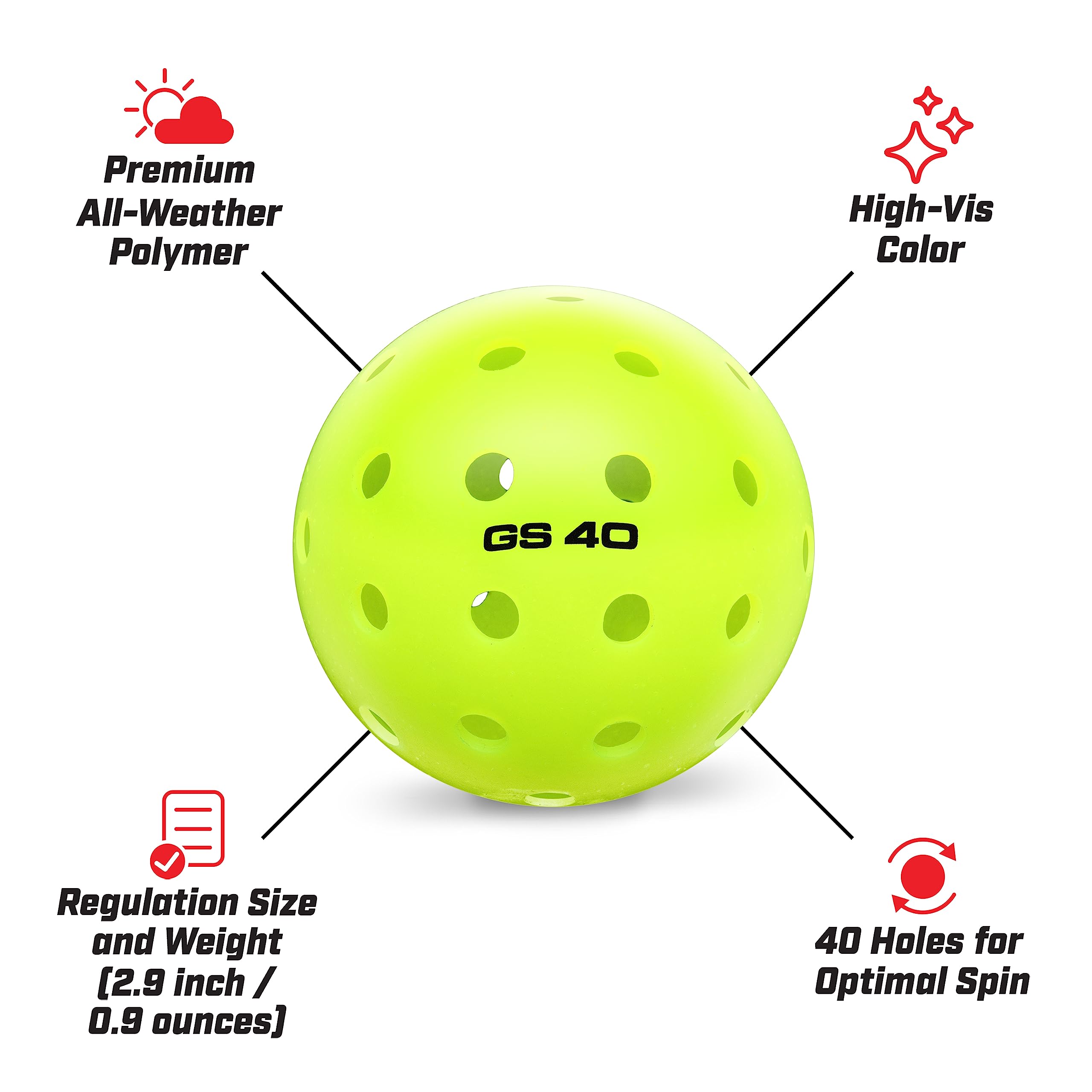 GoSports GS 40 surface texture detail showing durable seamless construction