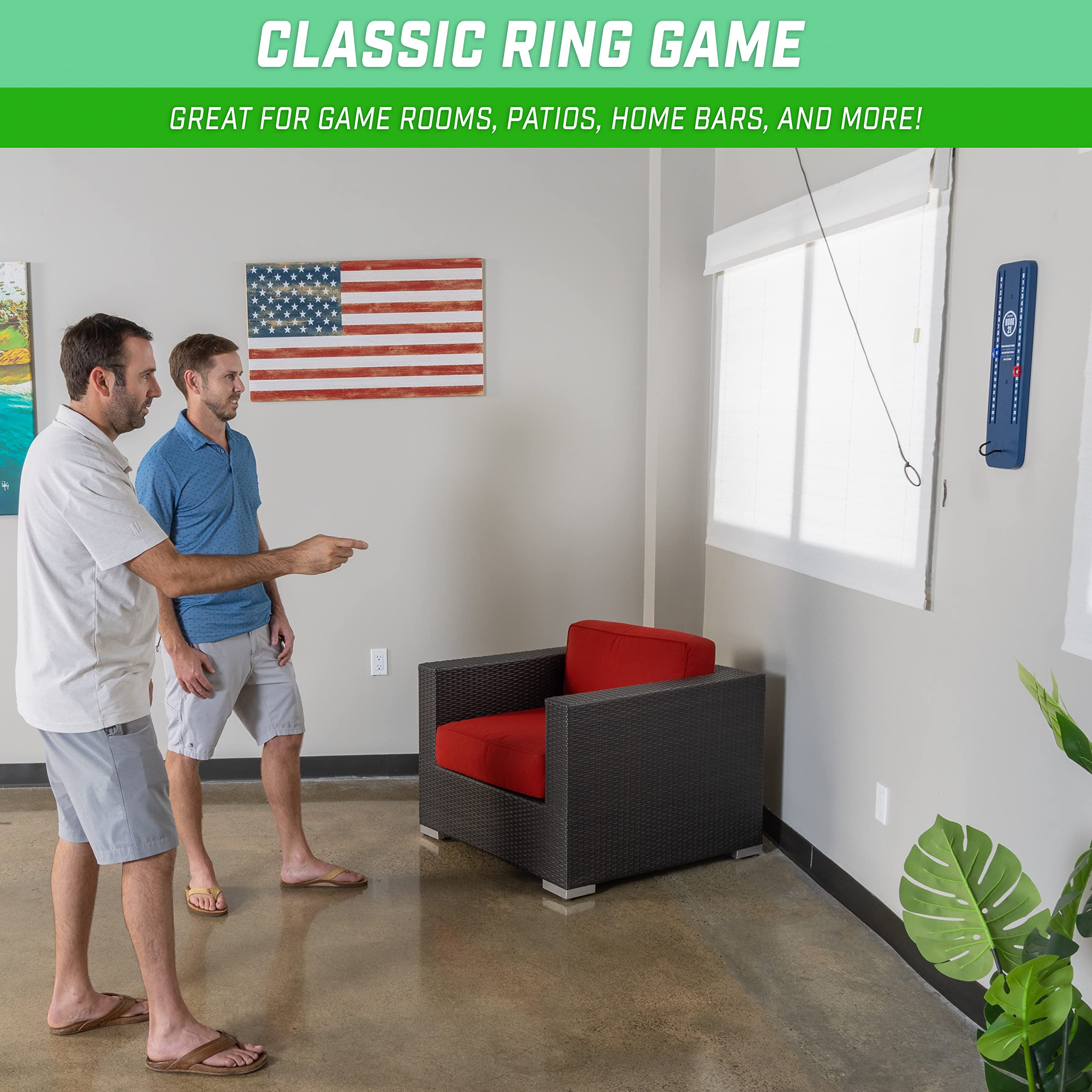 GoSports close-up of ceiling hook hardware for sturdy, reliable mounting