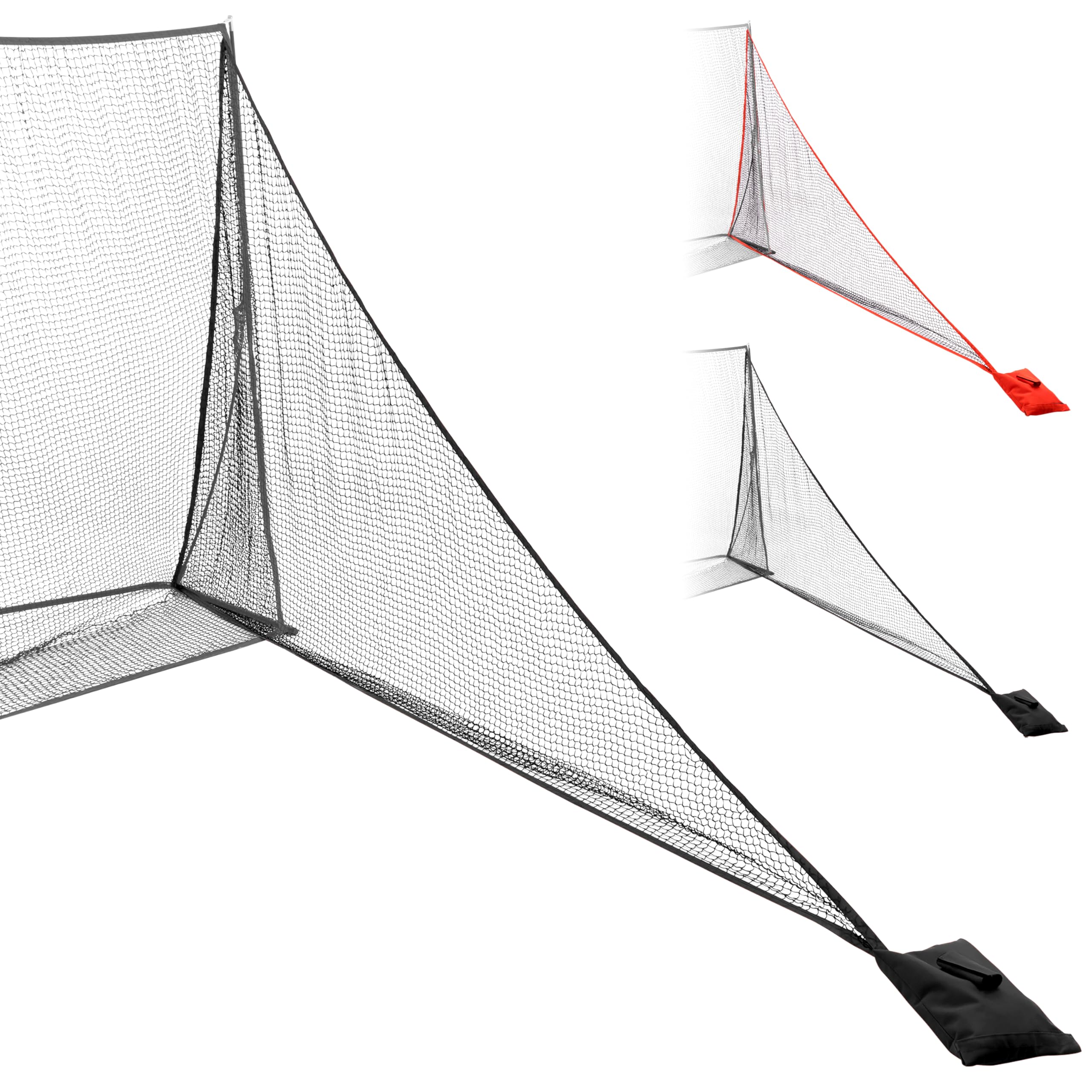 GoSports shank net front view showing side protection and safer practice