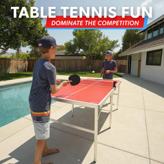 GoSports close-up of table edge and aluminum frame demonstrating sturdy construction