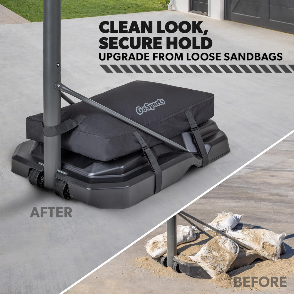 GoSports waterproof zipper detail keeping sandbags dry and secure