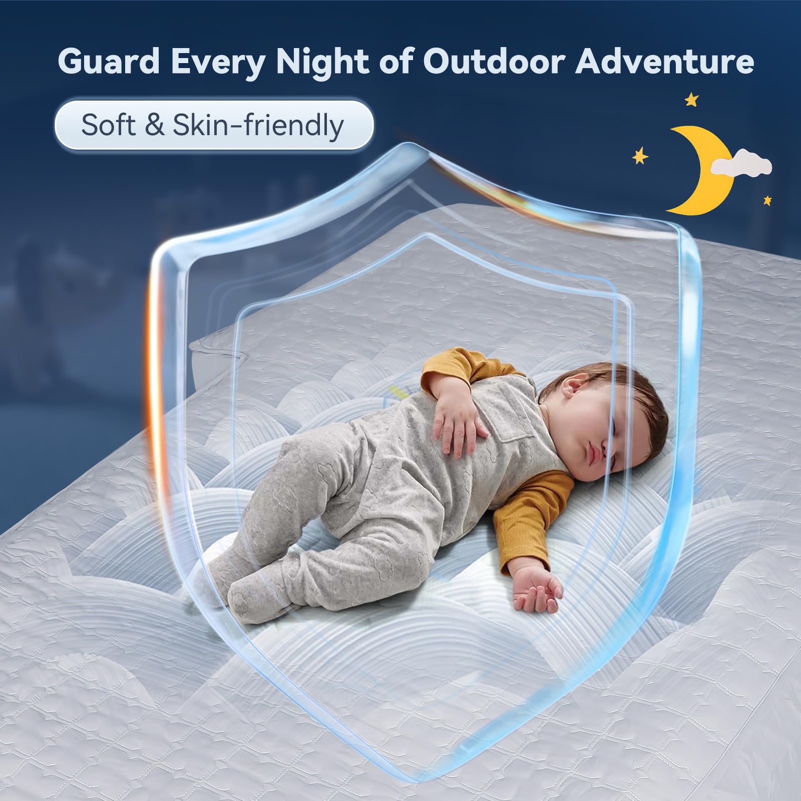 GOTIDY sheet installed on SUV air mattress demonstrating secure fit