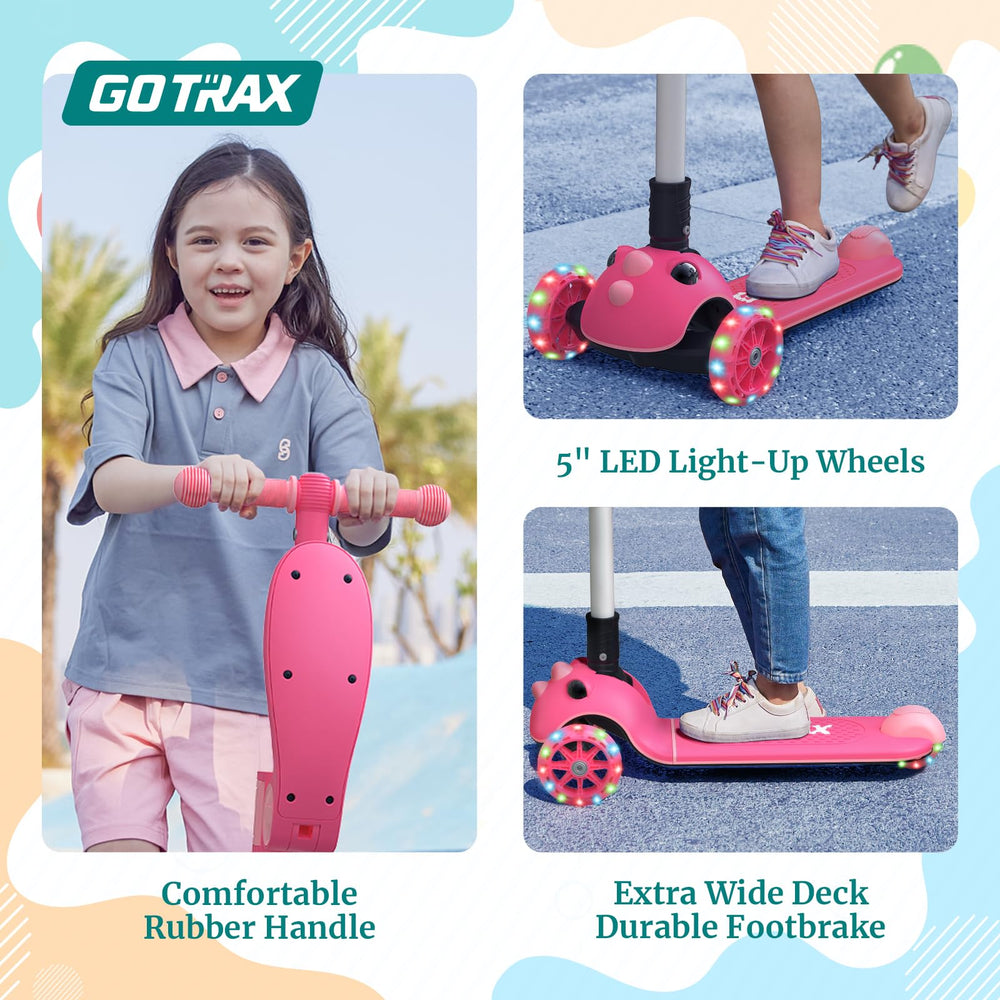 Gotrax KS3 Pro deck and rear brake detail showing non-slip surface and steady stopping
