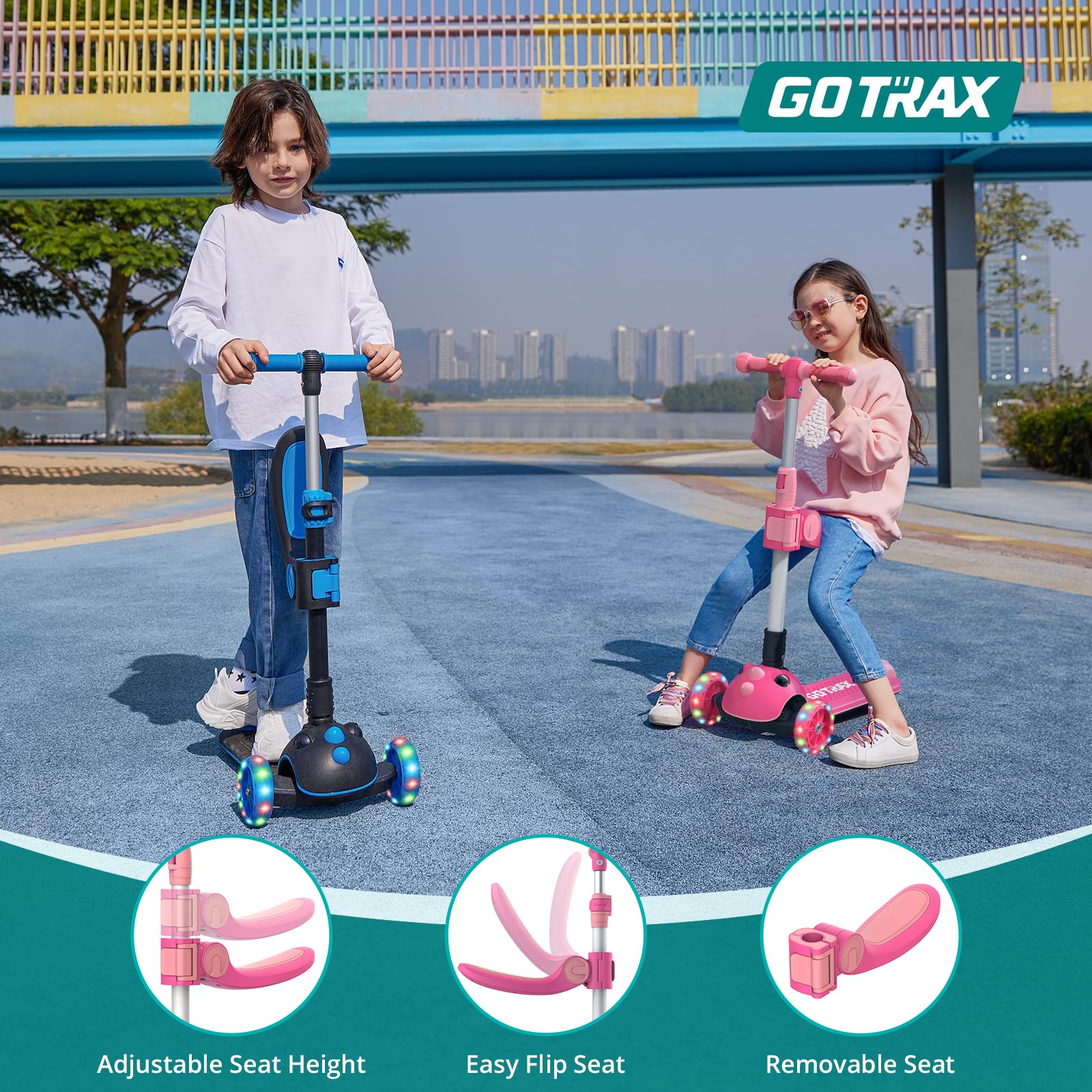 Gotrax KS3 Pro folded compact for easy carrying and trunk storage convenience