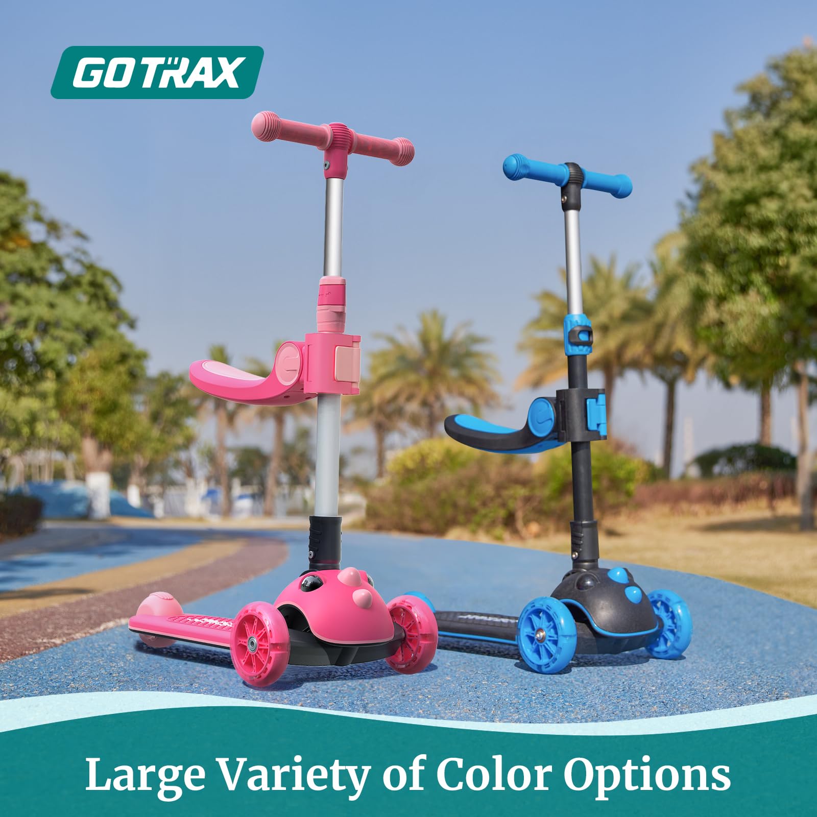 Gotrax KS3 Pro handlebar height settings demonstrating adjustable growth-ready fit