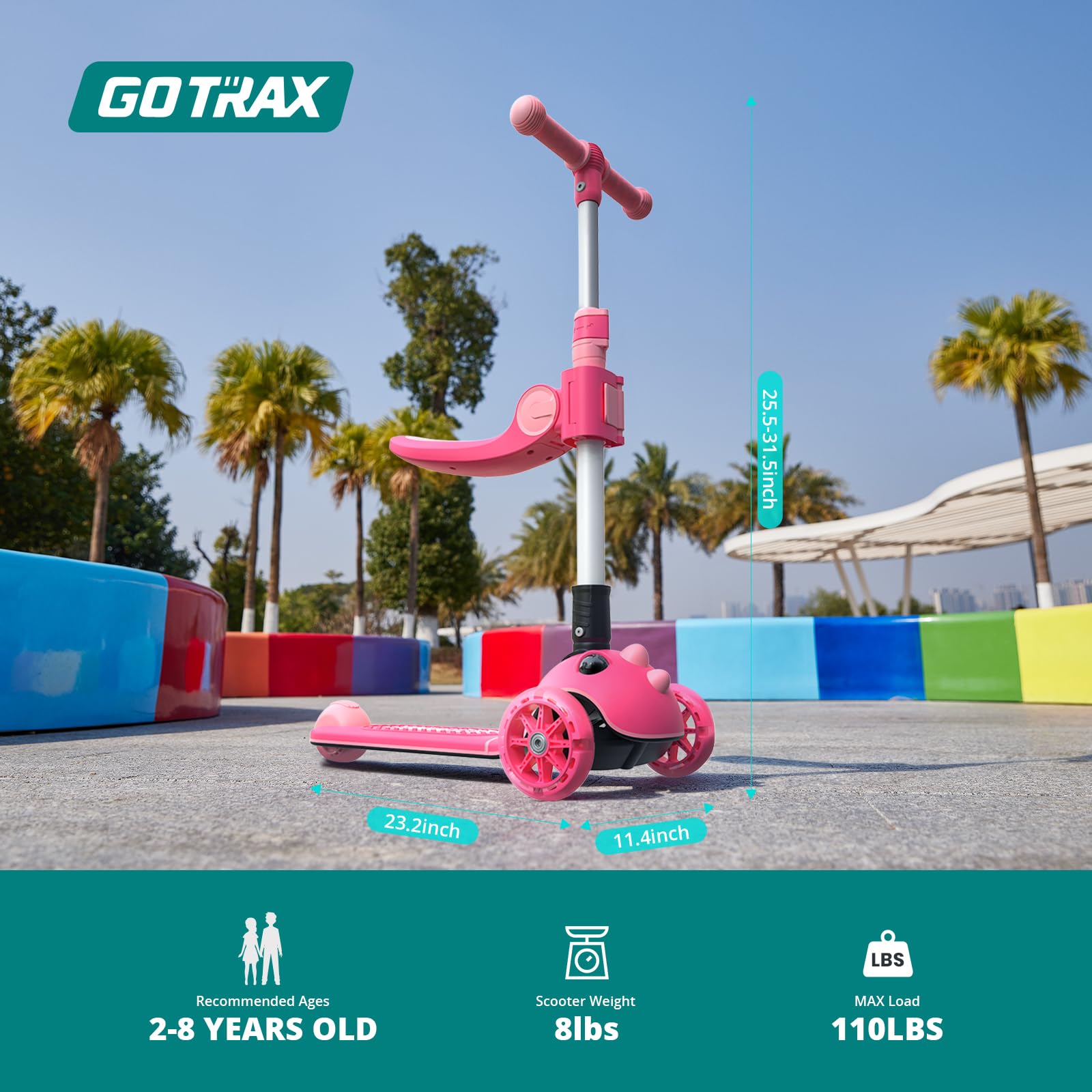 Gotrax KS3 Pro kid riding lifestyle image showing safe play and outdoor mobility