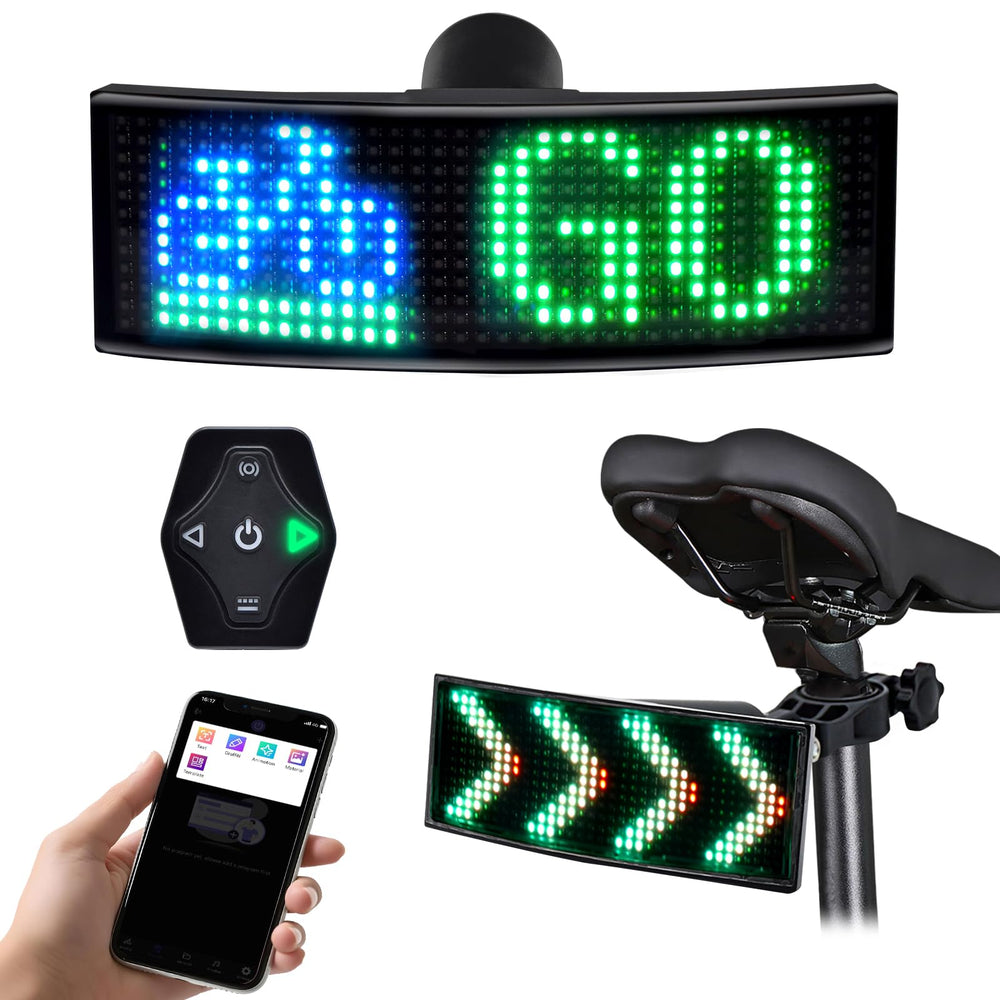 GOTUS front view showing full-color LED matrix and clear rear visibility