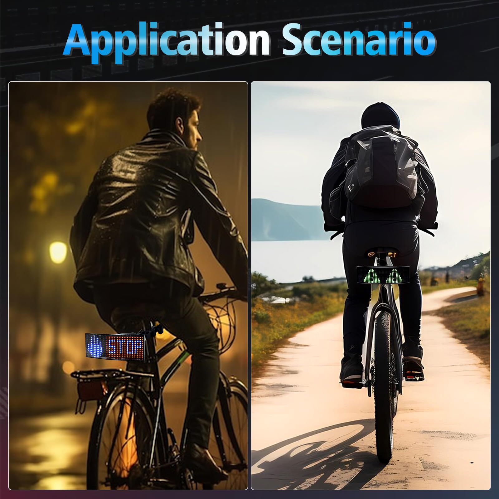 GOTUS tail light on bike at night improving rider visibility