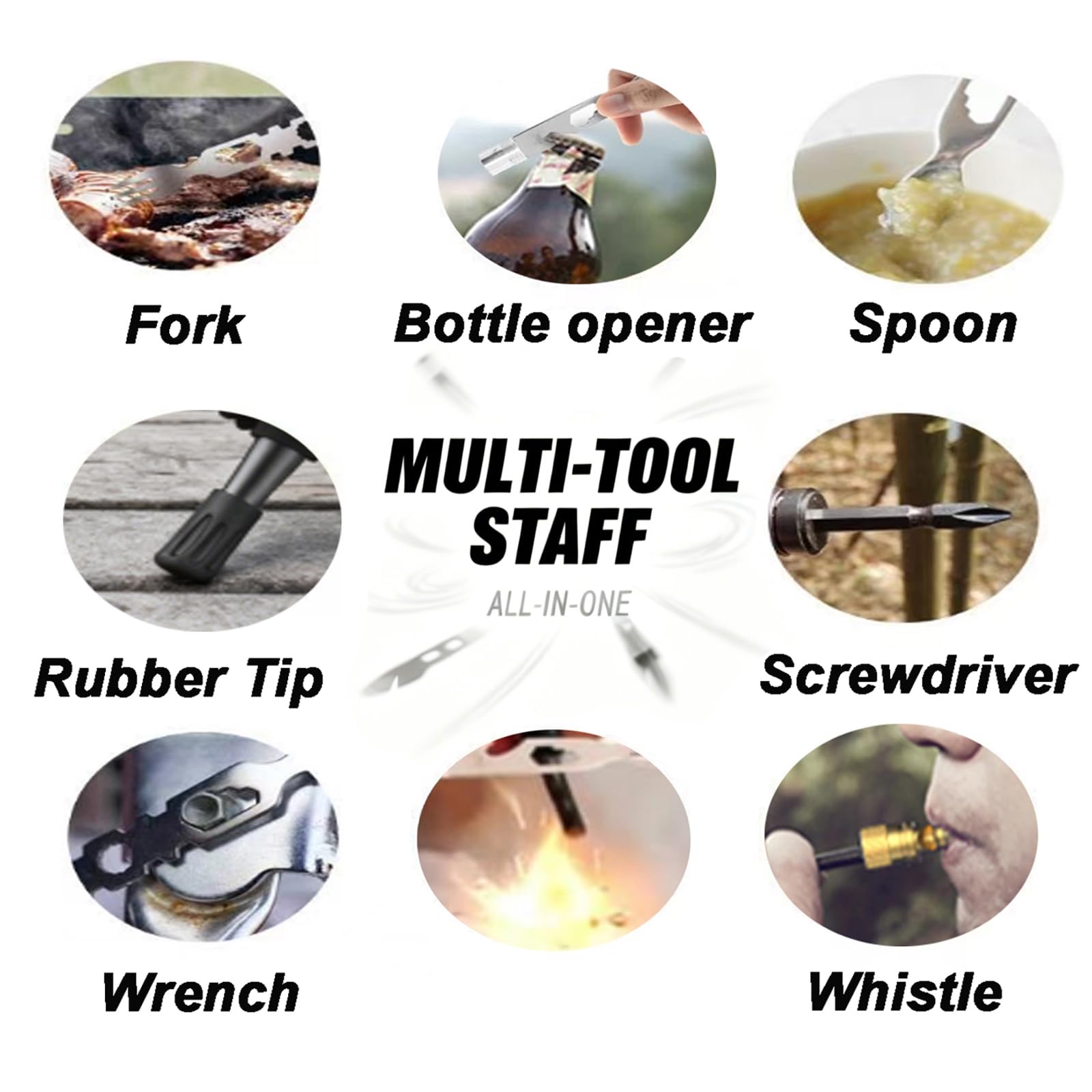 GOUTIME interior open shaft revealing survival tools for on-trail preparedness