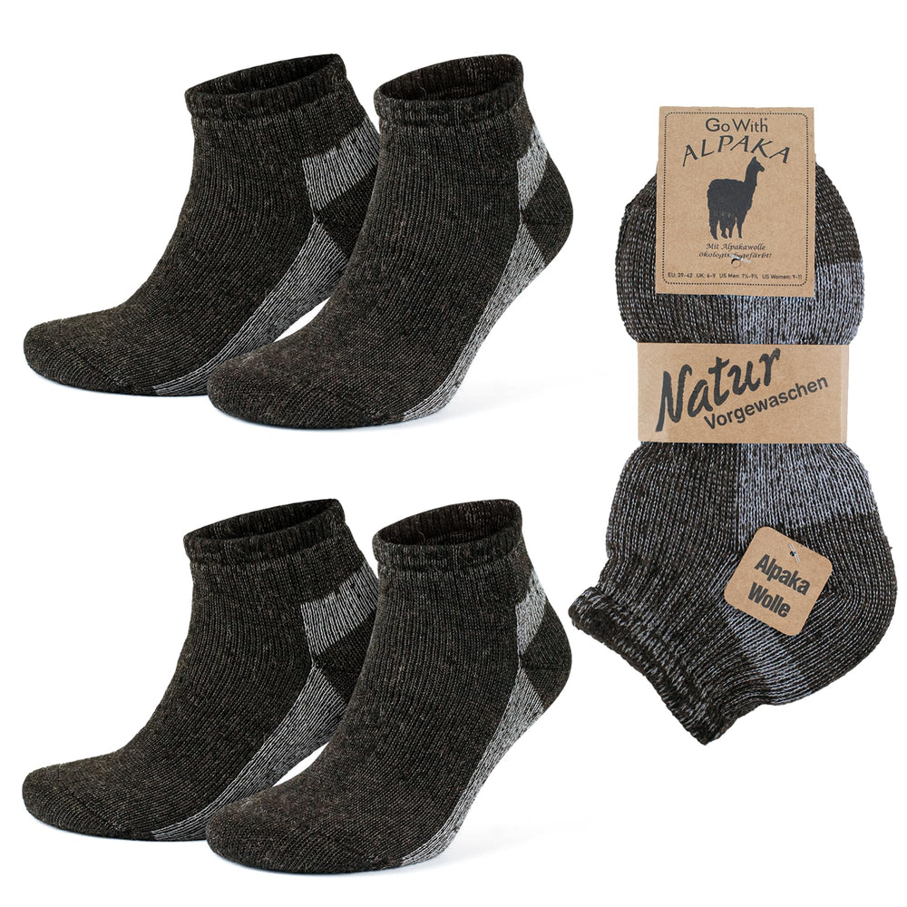 GoWith front view of two sock pairs showing color and ankle cut benefit warmth