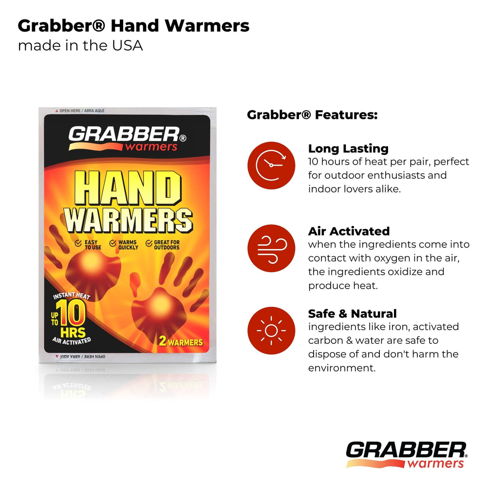 Grabber storage box open to show organized shelf-ready packaging