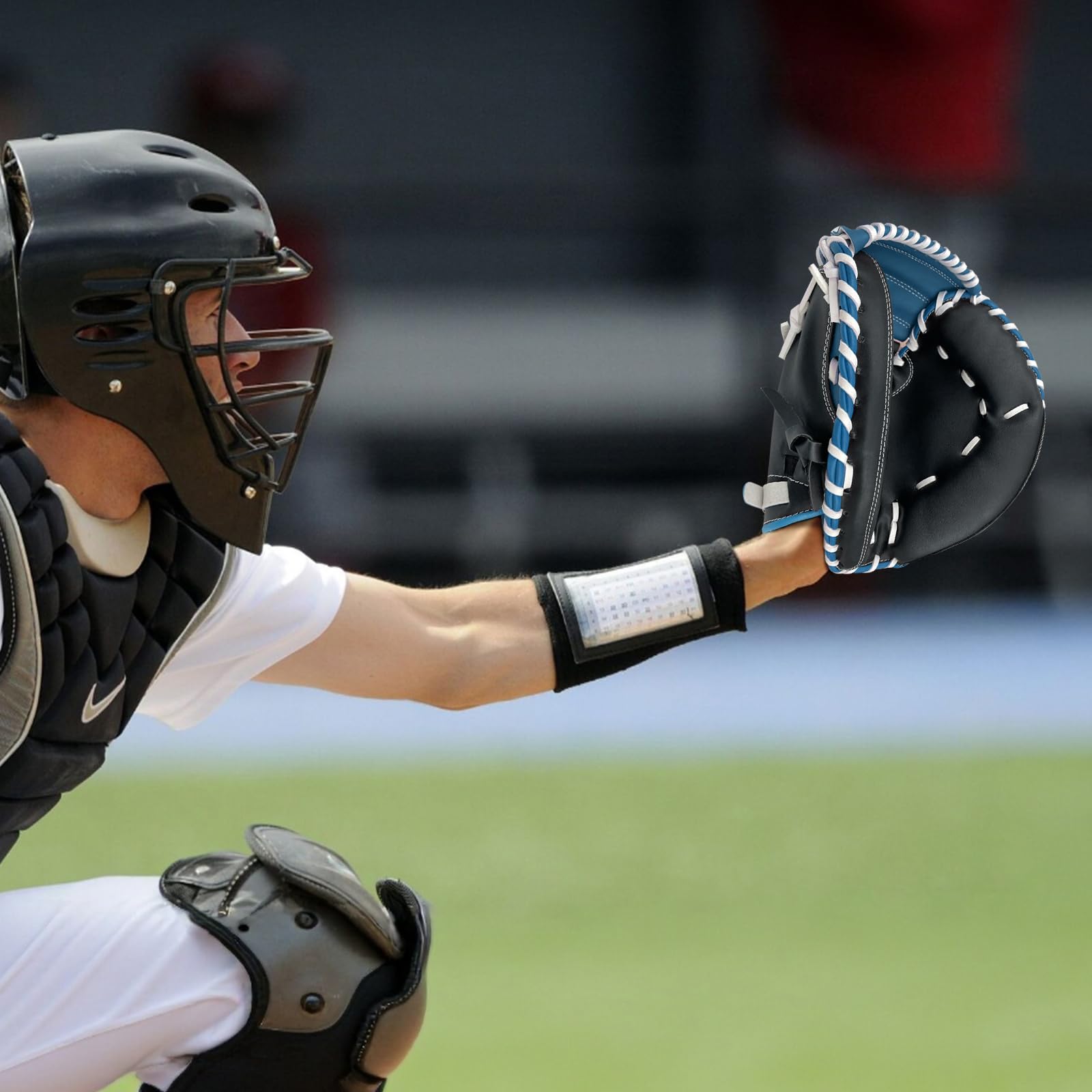 Gracfulcub glove in hand showing 33-inch scale and control benefit