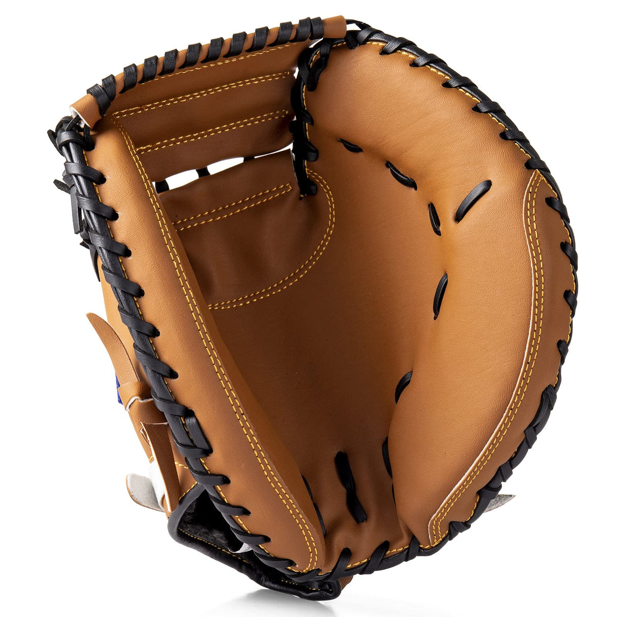Gracfulcub front view of 33 inch catchers mitt showing overall shape and fit for fast play