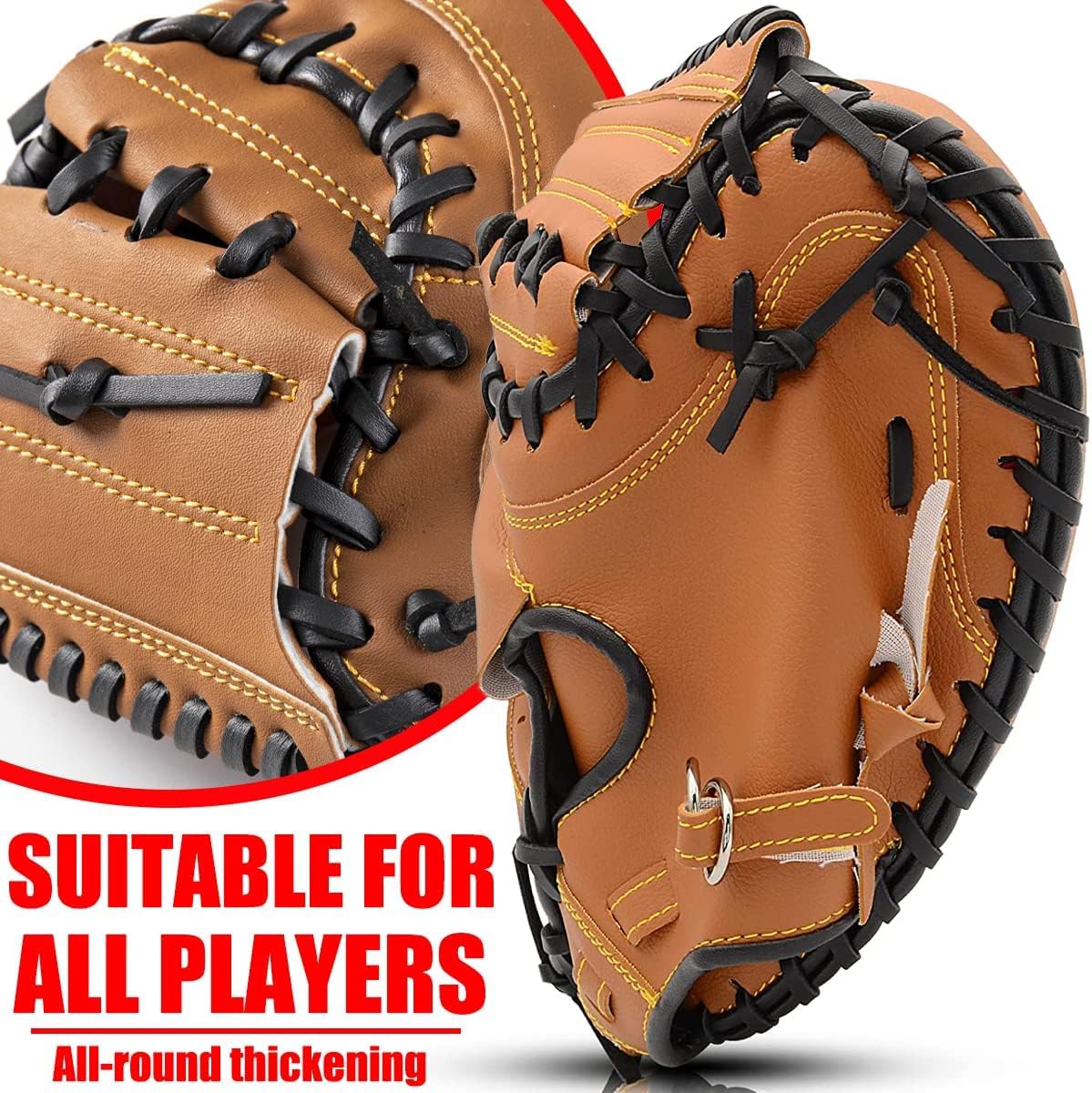 Gracfulcub mitt in use with catcher demonstrating responsiveness and durable control