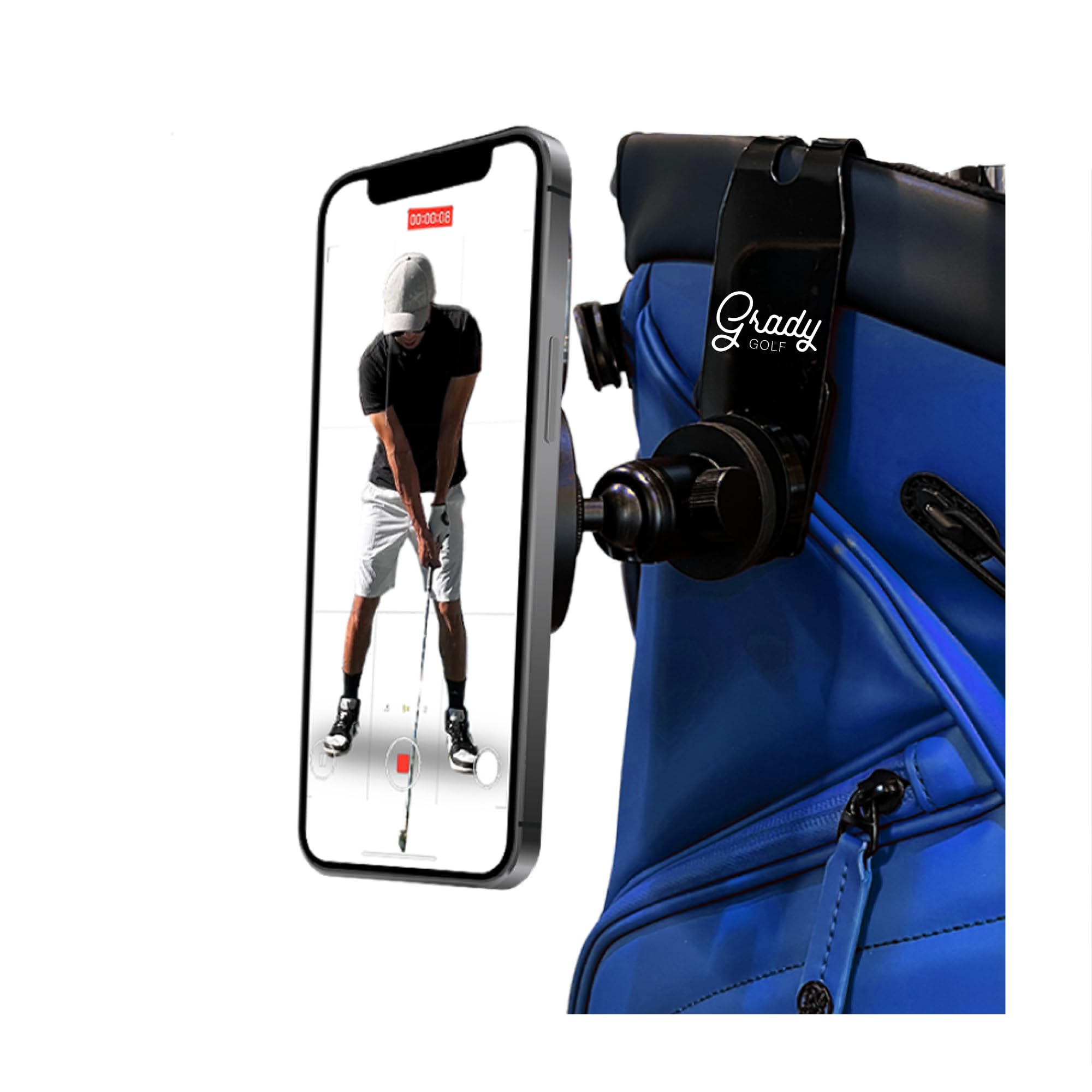Grady Golf lifestyle on driving range for easy practice and portability