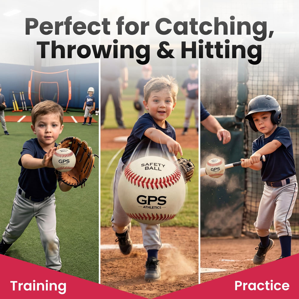 Grady's Pitching School youth player fielding soft baseball outdoors during drill, suitable for parks