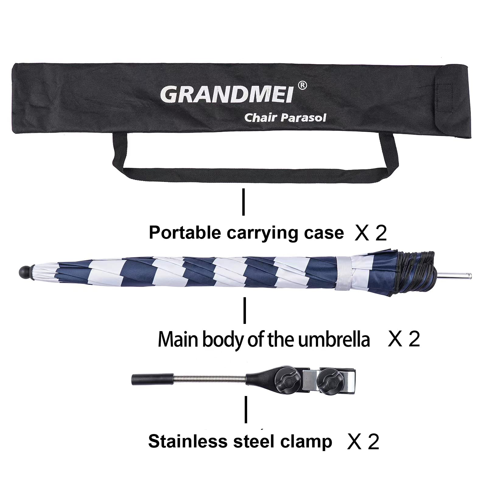 GRANDMEI umbrella folded inside carry bag for hassle-free transport