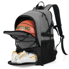 GRANDUP front view showing ball and shoe storage and clear organization