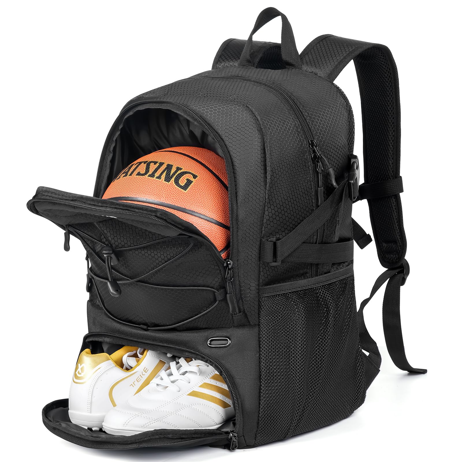 GRANDUP front view showing ball pocket and organized look for quick access