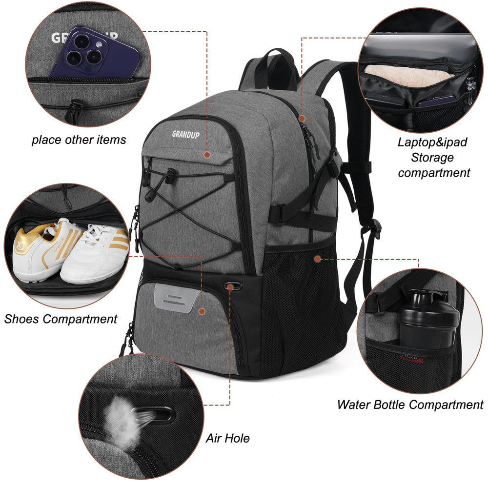 GRANDUP ventilated shoe compartment open to reduce moisture and odor