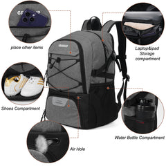 GRANDUP ventilated shoe compartment open to reduce moisture and odor