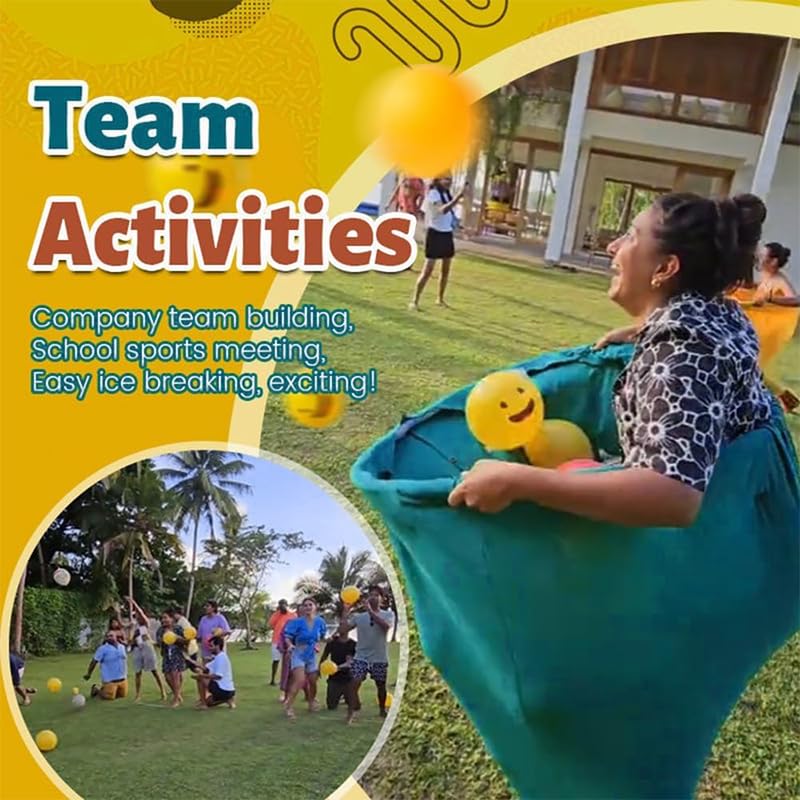 Generic players wearing granny pants tossing soft balls and enjoying group engagement
