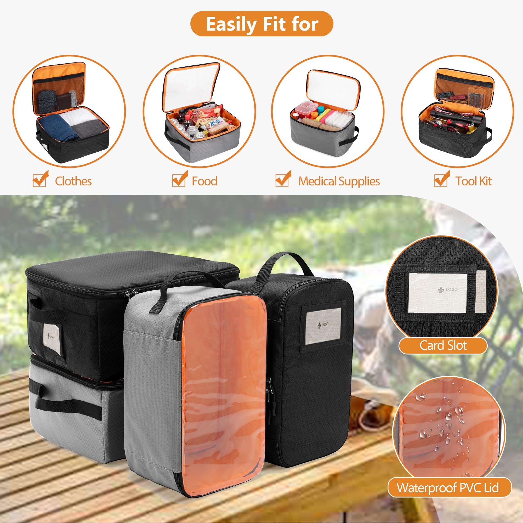 GRAOSO small cube detail with clear card slot to quickly identify contents at a glance