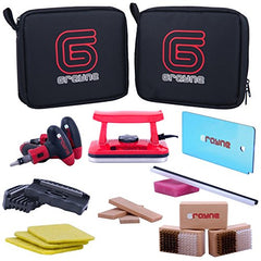 Grayne wax iron and tools front view showing compact kit and travel case for on-the-go maintenance
