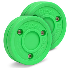 Green Biscuit front packaging showing two pucks and brand for easy identification