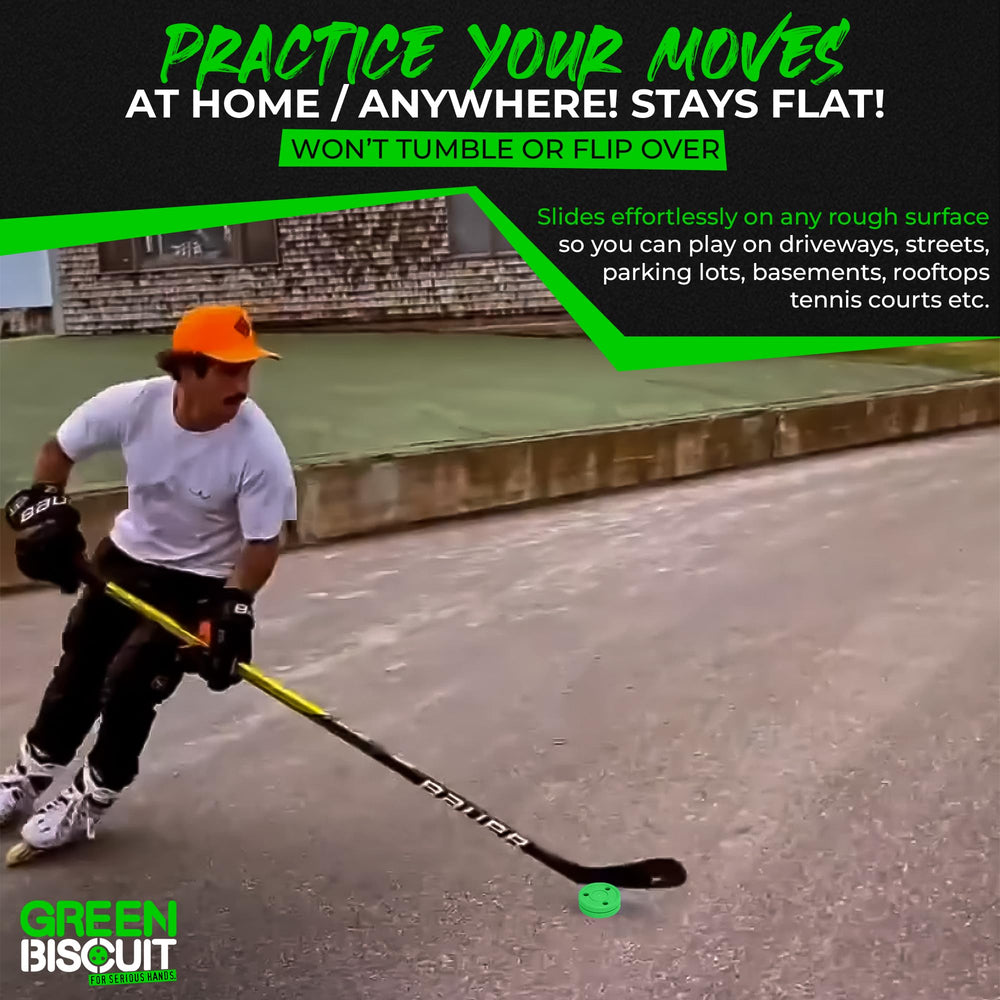 Green Biscuit kids practicing in driveway showing skill development