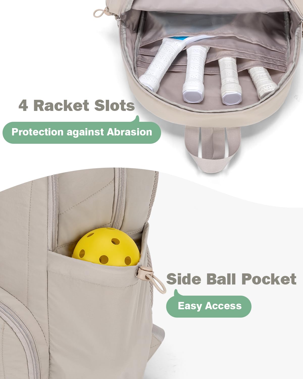 GreenTaya shoe compartment close-up with vents, isolates shoes to reduce odors benefit