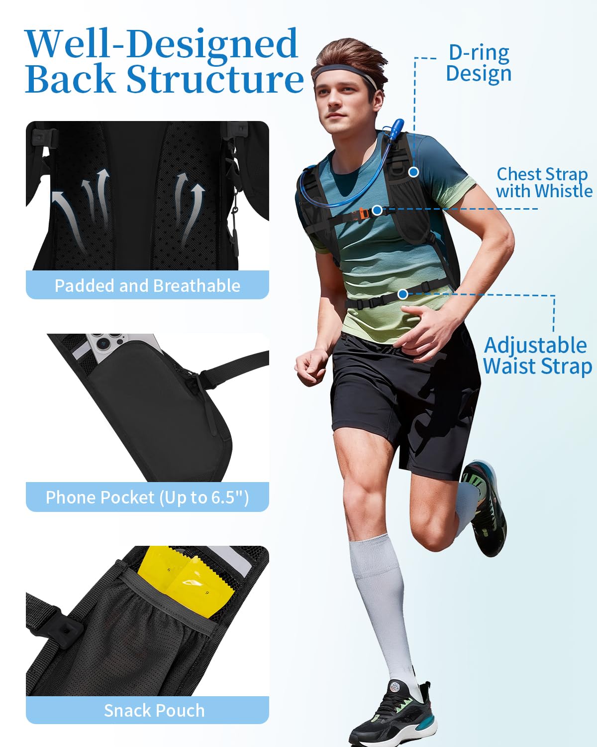 GreenTaya ergonomic back panel and adjustable hip belt for stable comfort