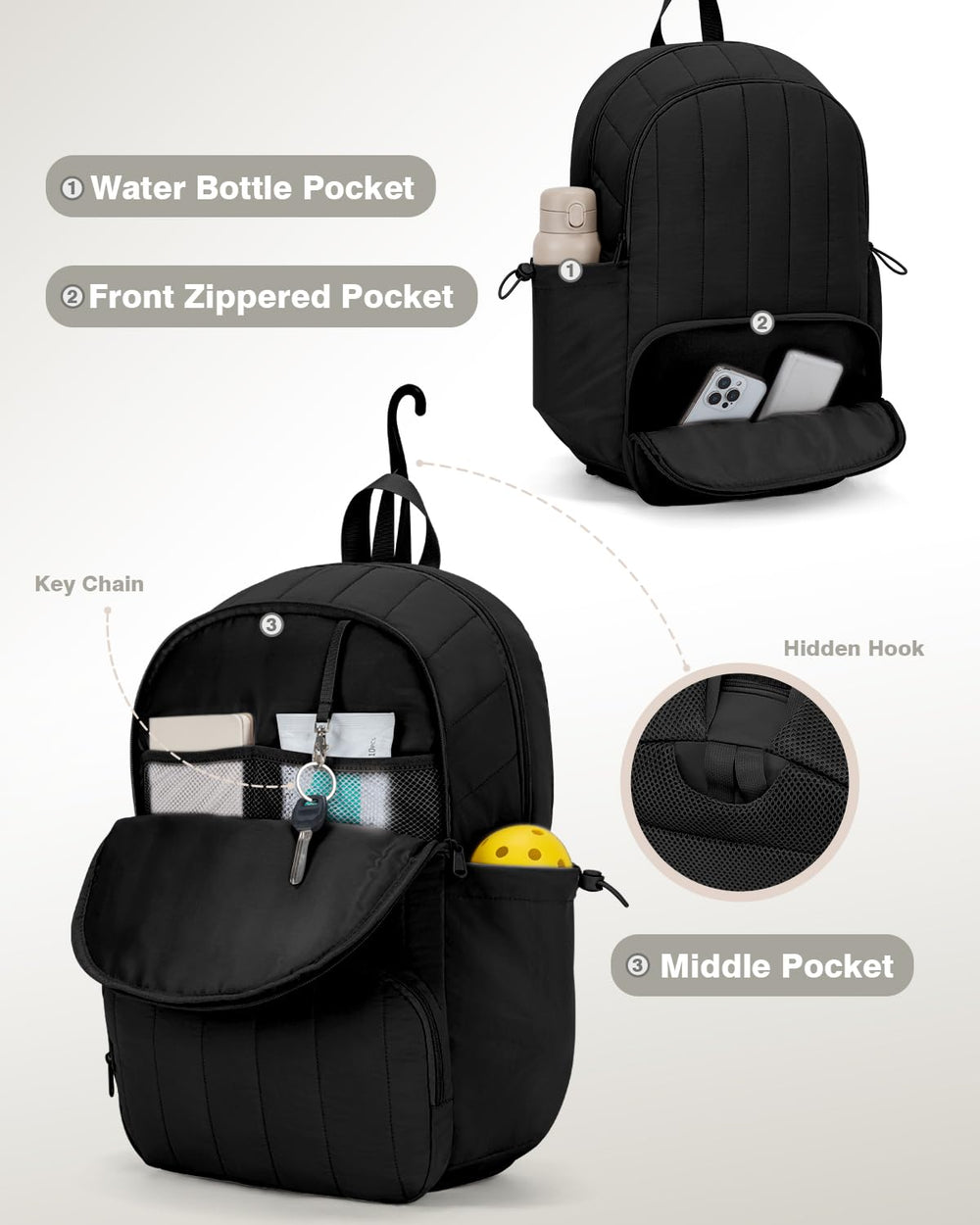 GreenTaya padded back panel and cushioned straps improving comfort on long carries