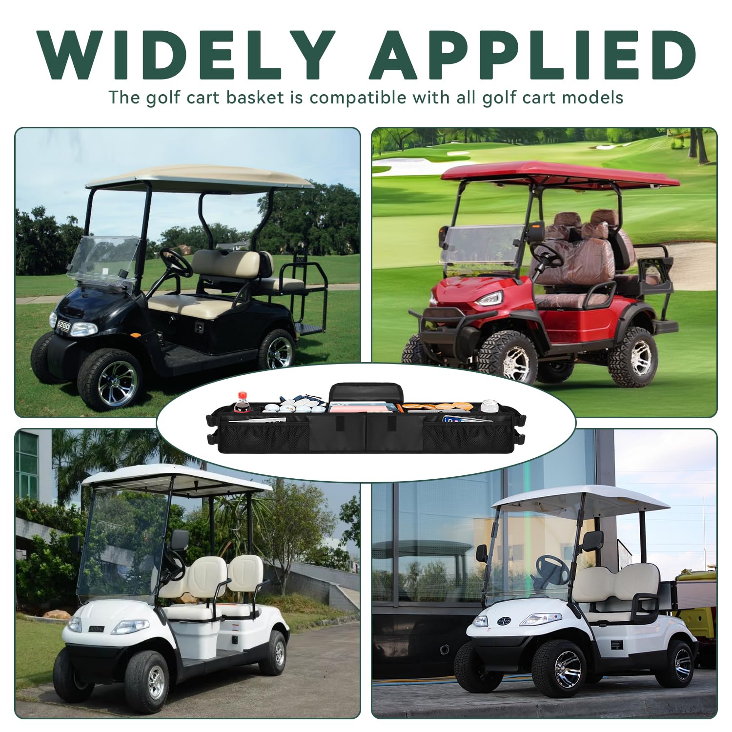 Grekos lifestyle image on golf course showing convenient access to items