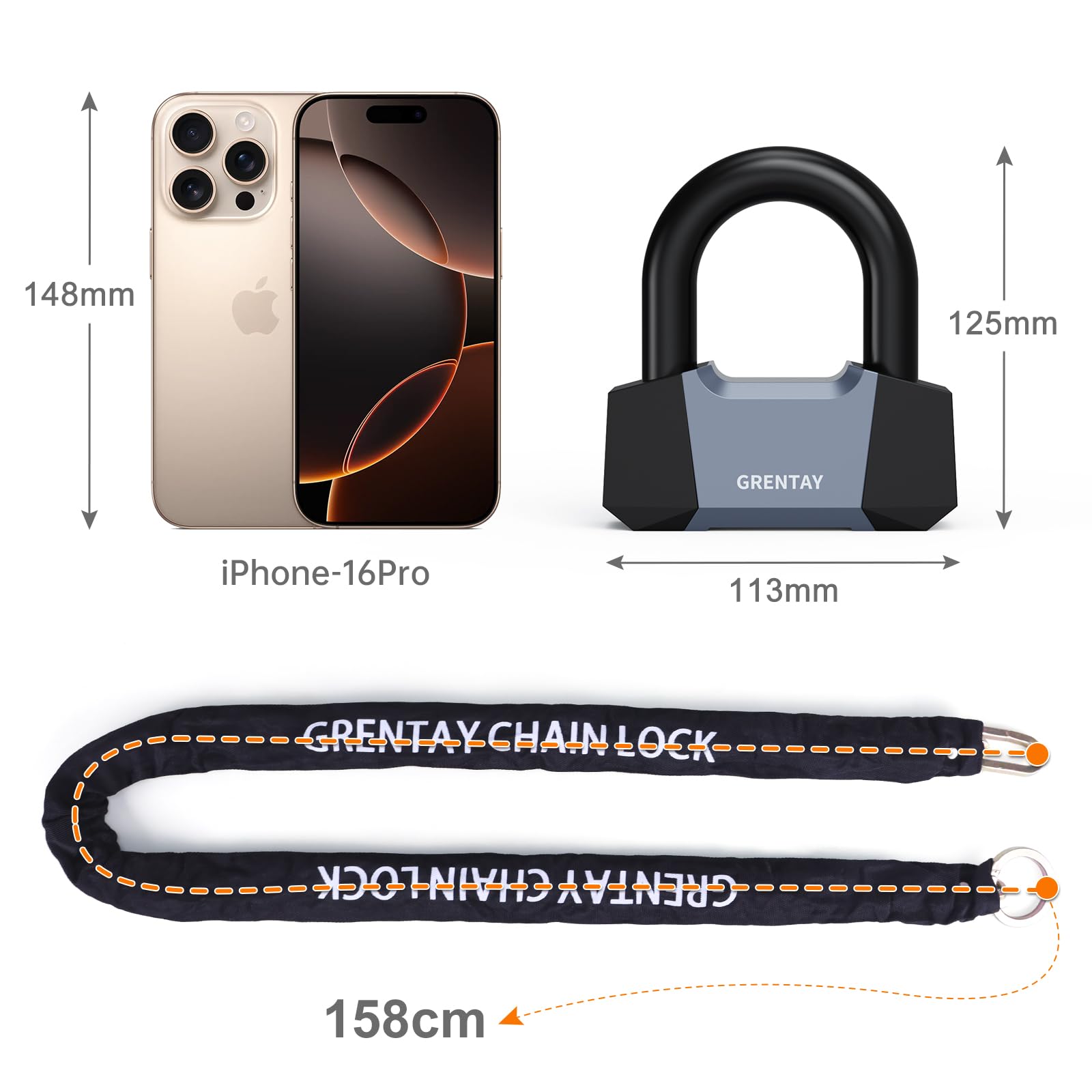 Grentay rotating one-click lock head detail illustrating easy single-hand opening and secure closure