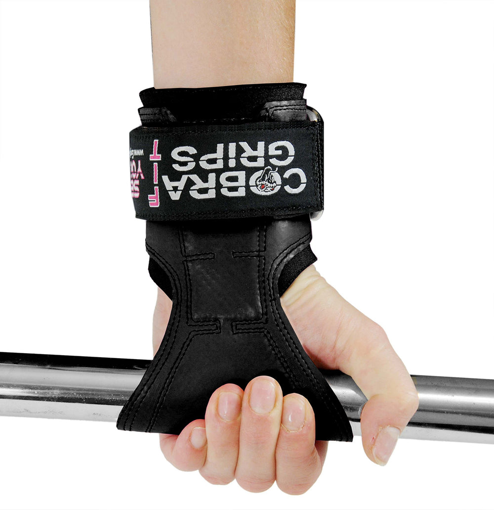 Grip Power Pads Cobra Grips FIT size comparison in hand illustrating fit for smaller wrists