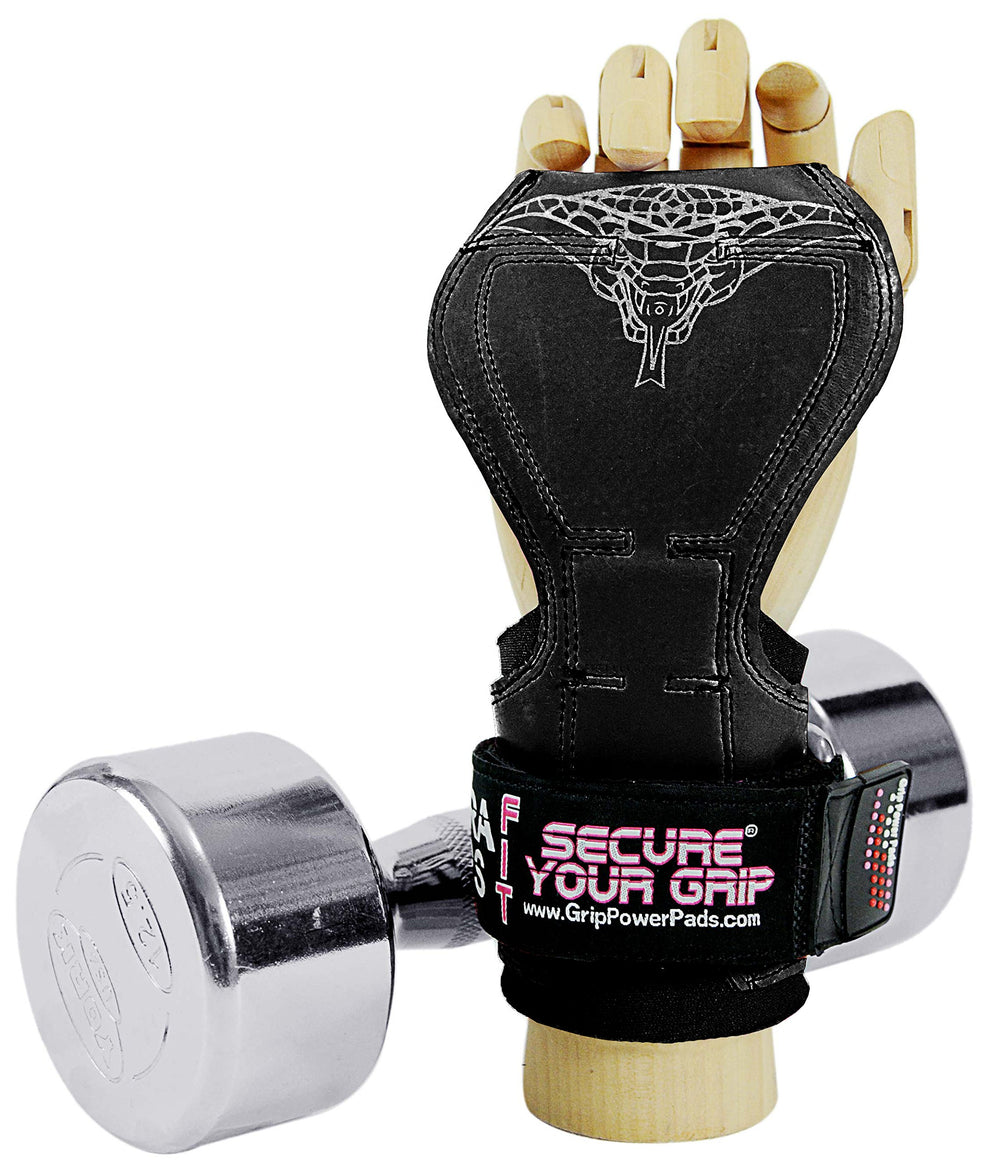 Grip Power Pads Cobra Grips FIT wrist wrap close-up showing adjustable neoprene support
