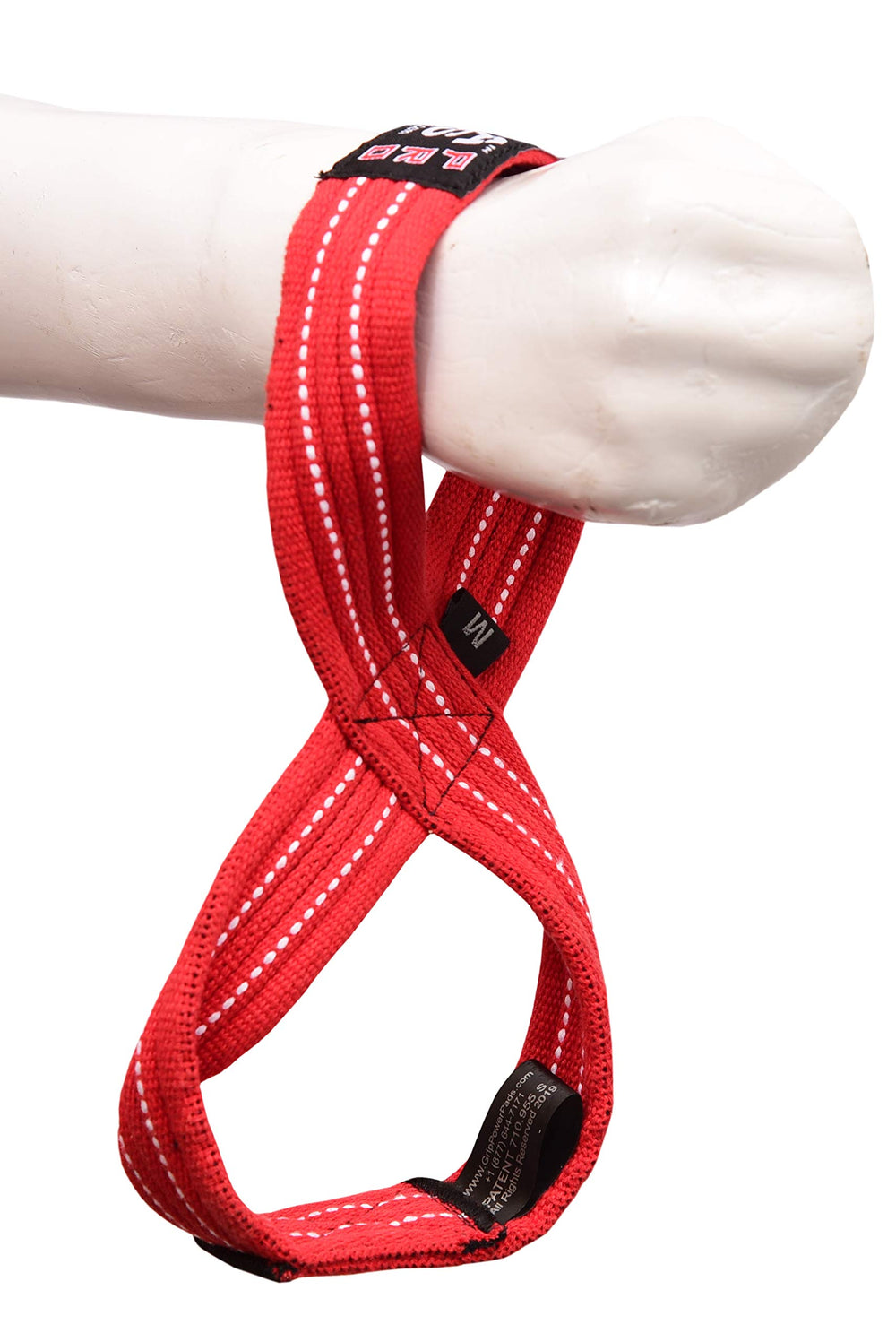 Grip Power Pads flat straps on axle bar showing no-roll secure contact
