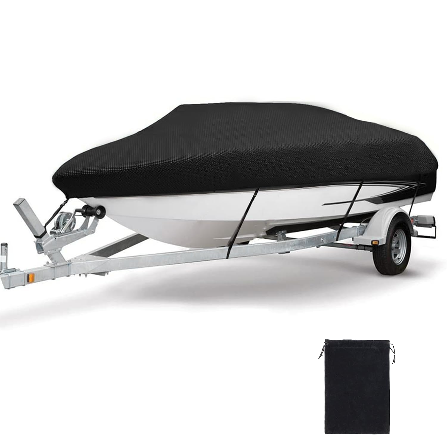 GrondNictory front view of full boat cover protecting hull and deck