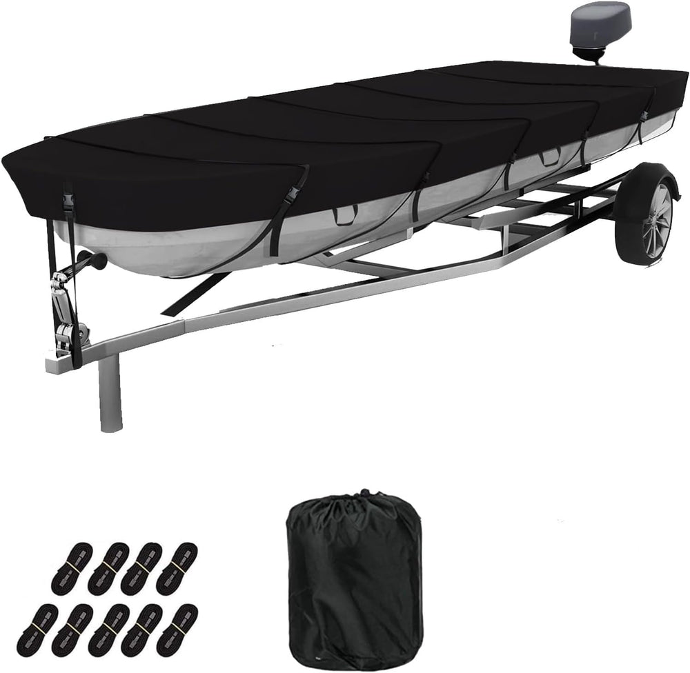GrondNictory jon boat cover front view showing full-fit protection